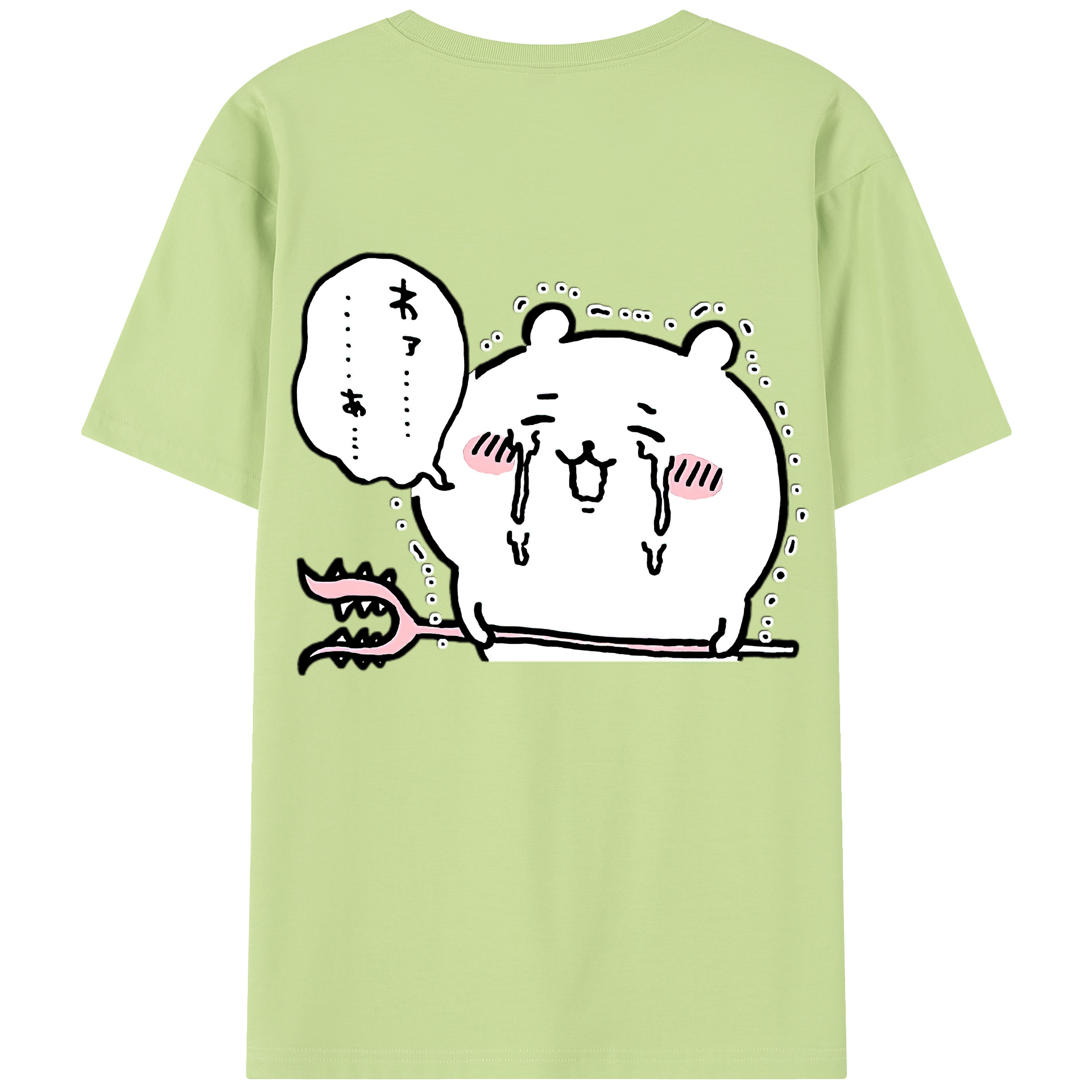 （画像用） ちいかわ ちいかわ Chii-kawa chiikawa 綿100％半袖Tシャツ（背面プリント）